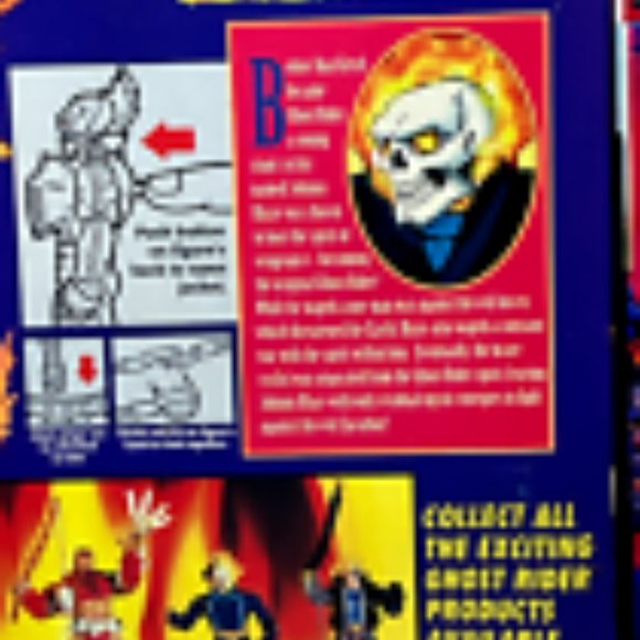 1995 Marvel GHOST RIDER-Flame Glow Features, Exploding Chest & Comic Book-Sealed - Picture 6 of 6